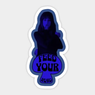 Feed Your Head (In Trippy Black and Blue) Sticker